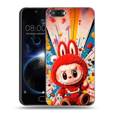 Пластиковый чехол на Doogee Shoot 2 с принтом Labubu Лабубу