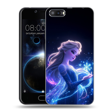 Пластиковый чехол на Doogee Shoot 2 с принтом Холодное сердце Frozen