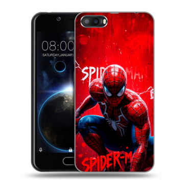 Пластиковый чехол на Doogee Shoot 2 с принтом Spiderman Человек паук Пластиковый чехол на Doogee Shoot 2 с принтом Spiderman Человек паук