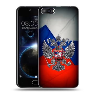Пластиковый чехол на Doogee Shoot 2 с принтом Флаг России Пластиковый чехол на Doogee Shoot 2 с принтом Флаг России