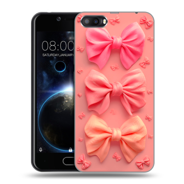 Пластиковый чехол на Doogee Shoot 2 с принтом Розовые бантики