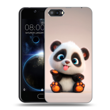 Пластиковый чехол на Doogee Shoot 2 с принтом милая панда