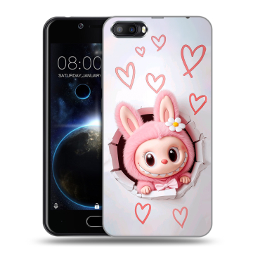 Пластиковый чехол на Doogee Shoot 2 с принтом Labubu Лабубу