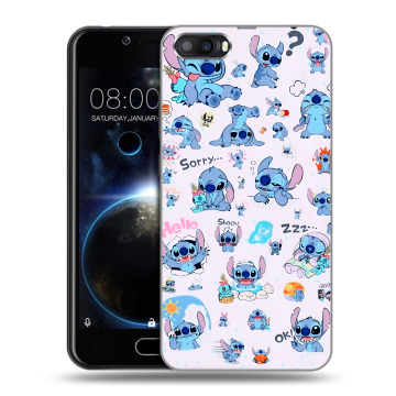 Пластиковый чехол на Doogee Shoot 2 с принтом Лило и Стич