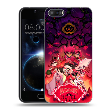 Пластиковый чехол на Doogee Shoot 2 с принтом Hazbin Hotel Отель Хазбин