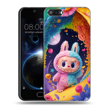 Пластиковый чехол на Doogee Shoot 2 с принтом Labubu Лабубу