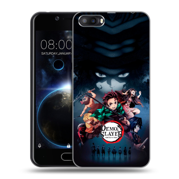 Пластиковый чехол на Doogee Shoot 2 с принтом Demon Slayer Клинок рассекающий демонов