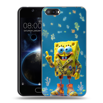 Пластиковый чехол на Doogee Shoot 2 с принтом Спанч боб Спанчбоб