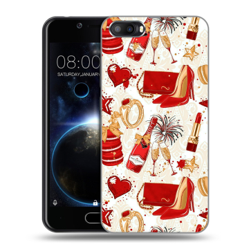 Пластиковый чехол на Doogee Shoot 2 с принтом Новый год Пластиковый чехол на Doogee Shoot 2 с принтом Новый год