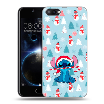 Пластиковый чехол на Doogee Shoot 2 с принтом Стич Новый год Пластиковый чехол на Doogee Shoot 2 с принтом Стич Новый год