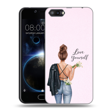 Пластиковый чехол на Doogee Shoot 2 с принтом женский