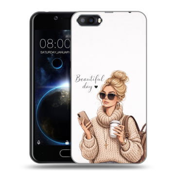 Пластиковый чехол на Doogee Shoot 2 с принтом женский