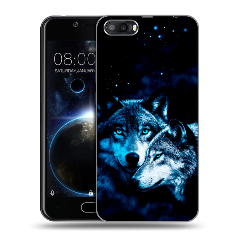 Пластиковый чехол на Doogee Shoot 2 с принтом Волки Пластиковый чехол на Doogee Shoot 2 с принтом Волки