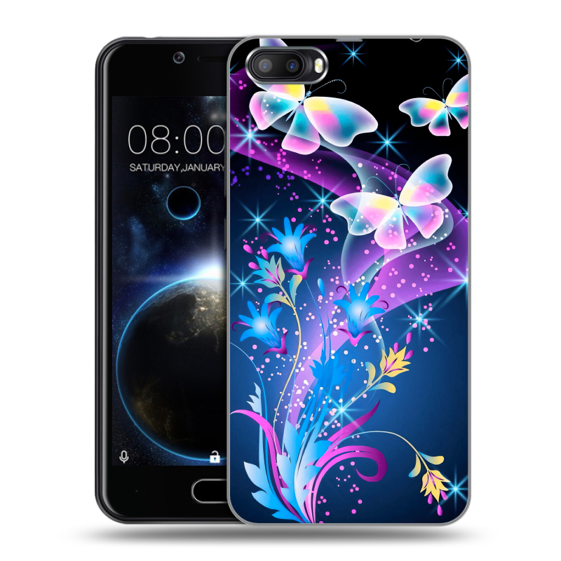 Пластиковый чехол на Doogee Shoot 2 с принтом Бабочки Пластиковый чехол на Doogee Shoot 2 с принтом Бабочки