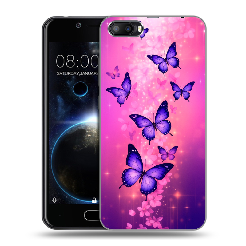 Пластиковый чехол на Doogee Shoot 2 с принтом Бабочки Пластиковый чехол на Doogee Shoot 2 с принтом Бабочки