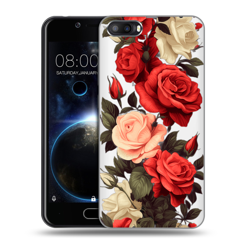 Пластиковый чехол на Doogee Shoot 2 с принтом Розы Пластиковый чехол на Doogee Shoot 2 с принтом Розы
