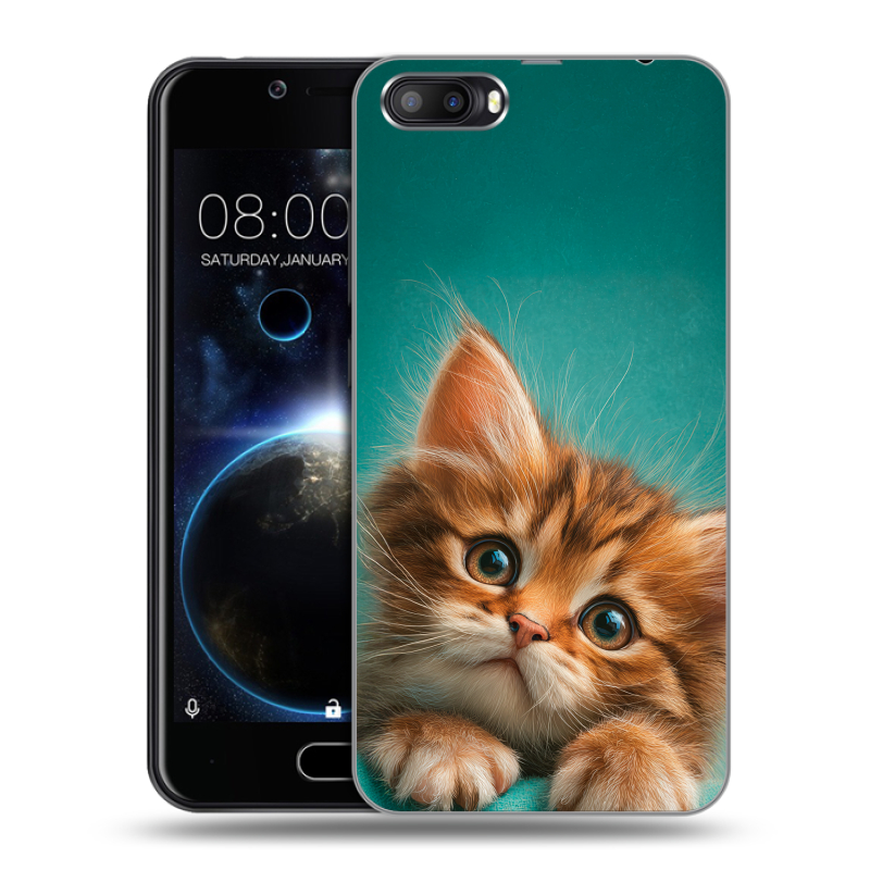 Пластиковый чехол на Doogee Shoot 2 с принтом котенок Пластиковый чехол на Doogee Shoot 2 с принтом котенок