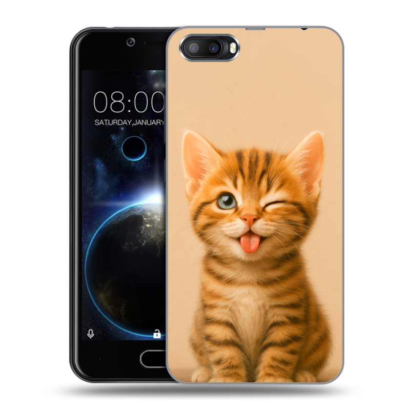 Пластиковый чехол на Doogee Shoot 2 с принтом котенок Пластиковый чехол на Doogee Shoot 2 с принтом котенок