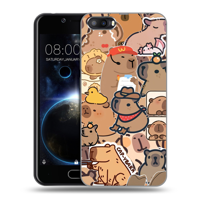 Пластиковый чехол на Doogee Shoot 2 с принтом капибара Пластиковый чехол на Doogee Shoot 2 с принтом капибара