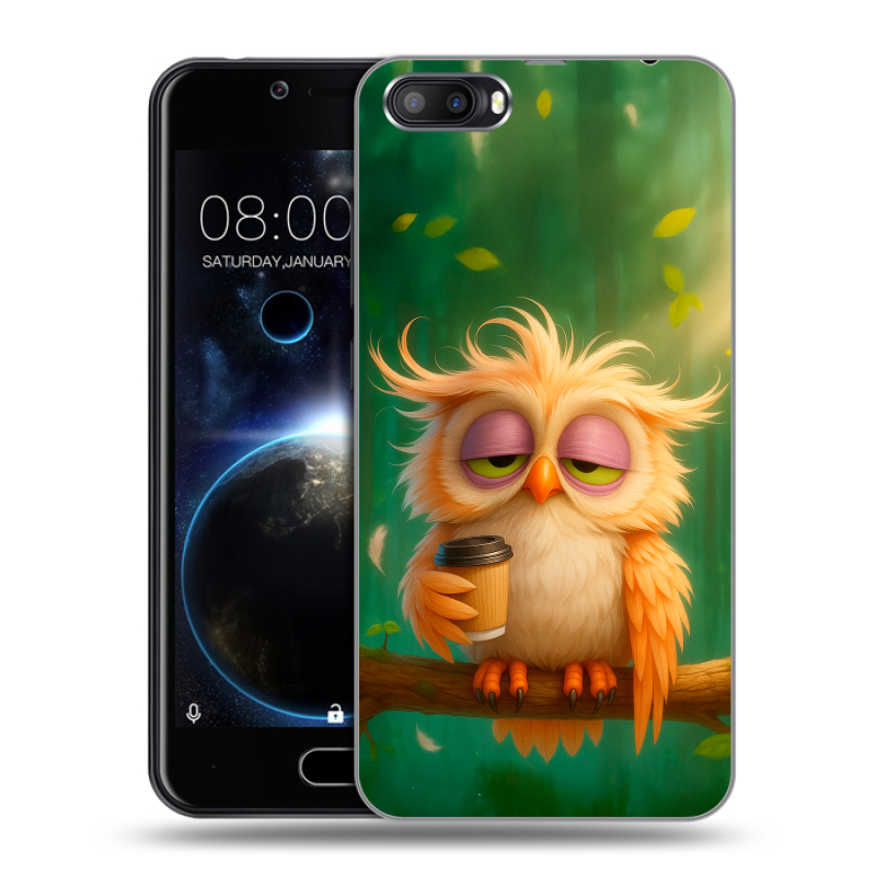 Пластиковый чехол на Doogee Shoot 2 с принтом сова Пластиковый чехол на Doogee Shoot 2 с принтом сова