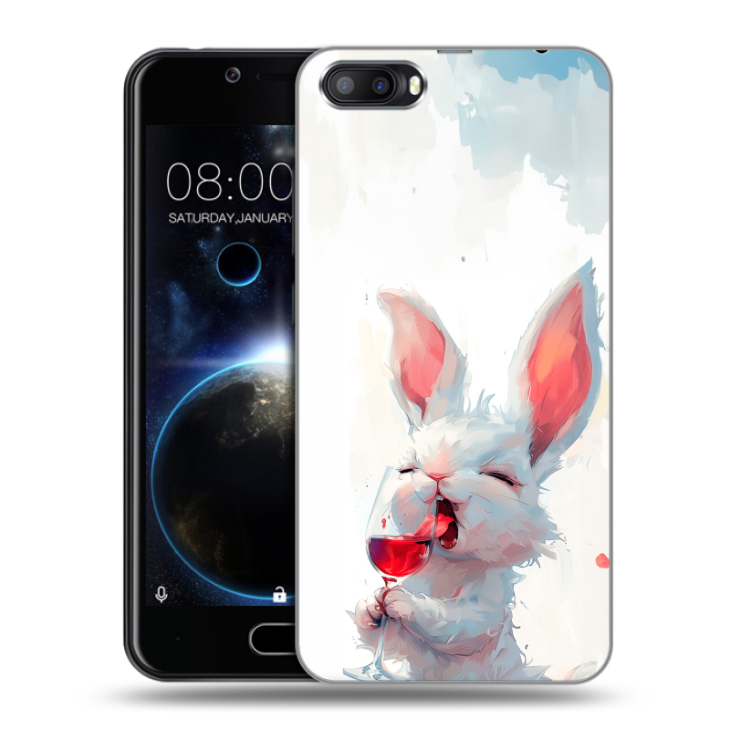 Пластиковый чехол на Doogee Shoot 2 с принтом кролик зайчик Пластиковый чехол на Doogee Shoot 2 с принтом кролик зайчик