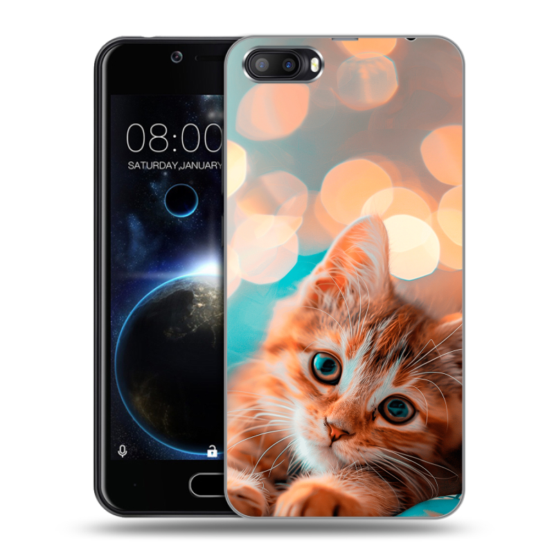 Пластиковый чехол на Doogee Shoot 2 с принтом котик Пластиковый чехол на Doogee Shoot 2 с принтом котик