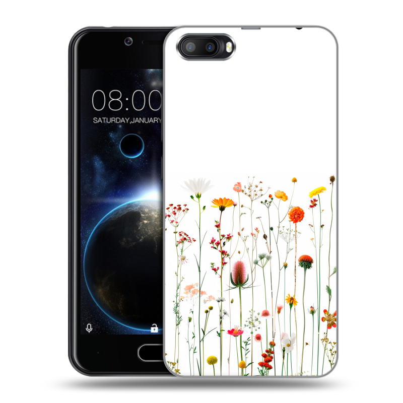 Пластиковый чехол на Doogee Shoot 2 с принтом цветы Пластиковый чехол на Doogee Shoot 2 с принтом цветы