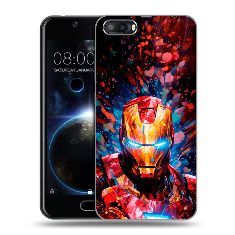 Пластиковый чехол на Doogee Shoot 2 с принтом Железный человек Ironman Пластиковый чехол на Doogee Shoot 2 с принтом Железный человек Ironman