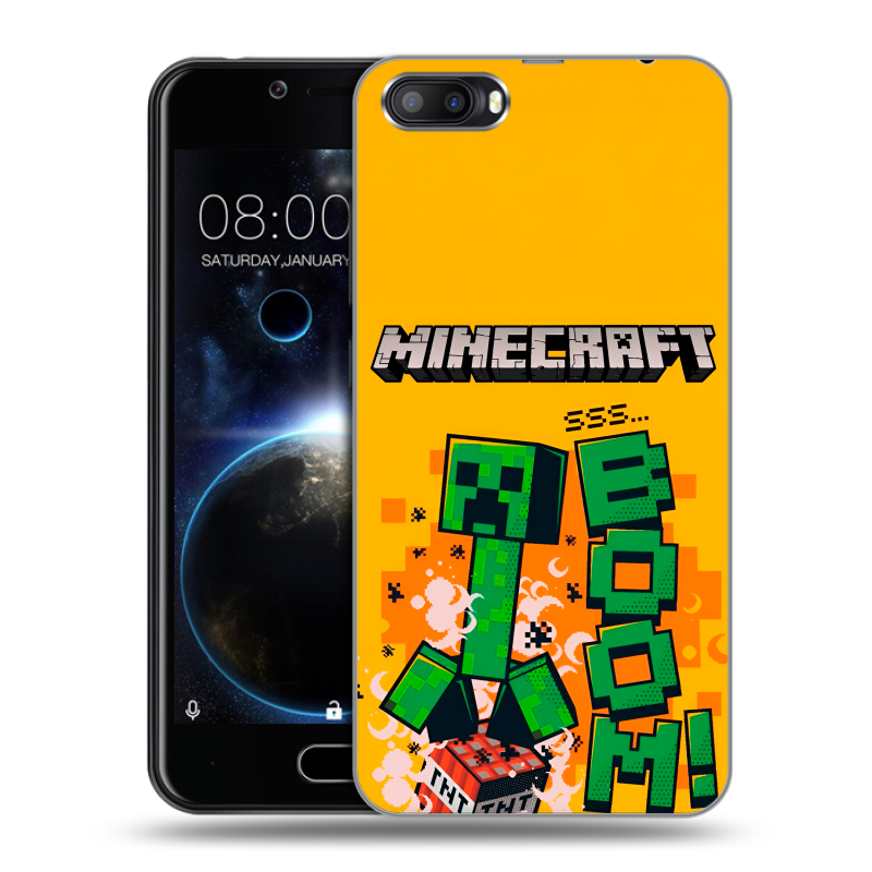 Пластиковый чехол на Doogee Shoot 2 с принтом Майнкрафт Minecraft Пластиковый чехол на Doogee Shoot 2 с принтом Майнкрафт Minecraft