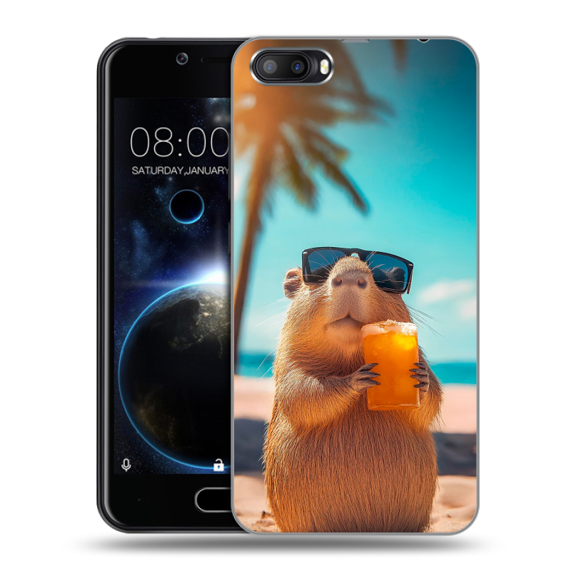 Пластиковый чехол на Doogee Shoot 2 с принтом Капибара Пластиковый чехол на Doogee Shoot 2 с принтом Капибара