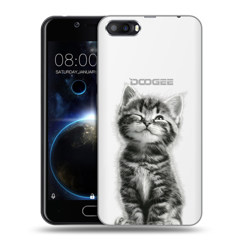 Пластиковый чехол на Doogee Shoot 2 с принтом Котенок Пластиковый чехол на Doogee Shoot 2 с принтом Котенок