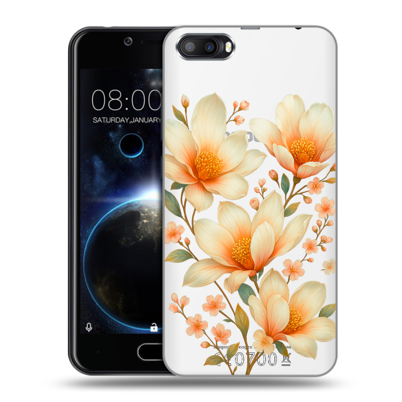 Пластиковый чехол на Doogee Shoot 2 с принтом Цветы Пластиковый чехол на Doogee Shoot 2 с принтом Цветы