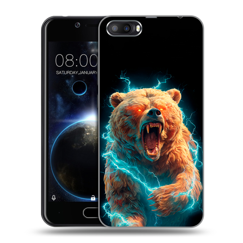 Пластиковый чехол на Doogee Shoot 2 с принтом Медведь Пластиковый чехол на Doogee Shoot 2 с принтом Медведь