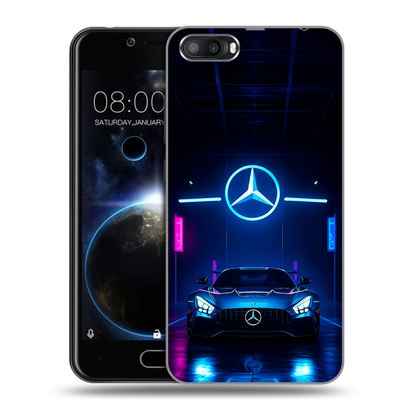 Пластиковый чехол на Doogee Shoot 2 с принтом Mercedes Мерседес Пластиковый чехол на Doogee Shoot 2 с принтом Mercedes Мерседес