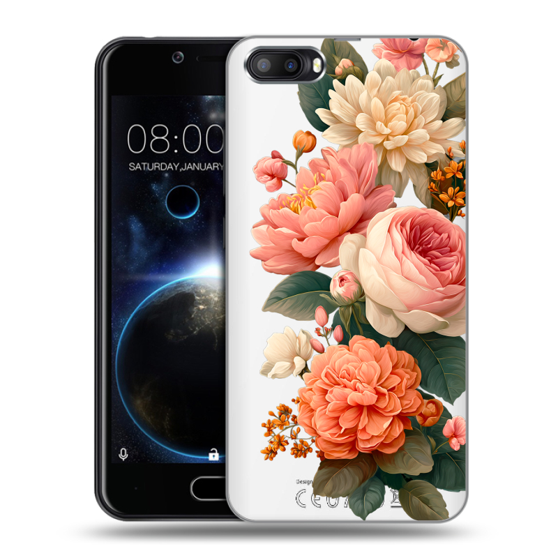 Пластиковый чехол на Doogee Shoot 2 с принтом цветы Пластиковый чехол на Doogee Shoot 2 с принтом цветы
