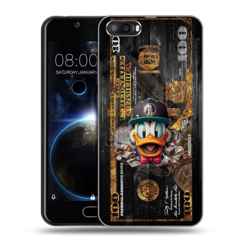 Пластиковый чехол на Doogee Shoot 2 с принтом Дональд Дак Доллар Пластиковый чехол на Doogee Shoot 2 с принтом Дональд Дак Доллар
