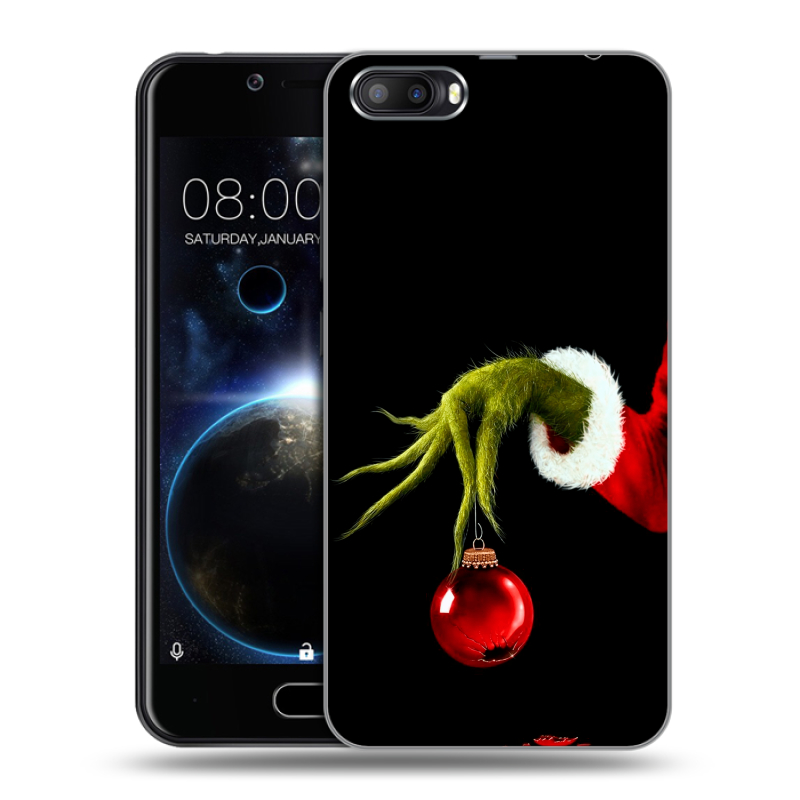 Пластиковый чехол на Doogee Shoot 2 с принтом Новый год Гринч Пластиковый чехол на Doogee Shoot 2 с принтом Новый год Гринч