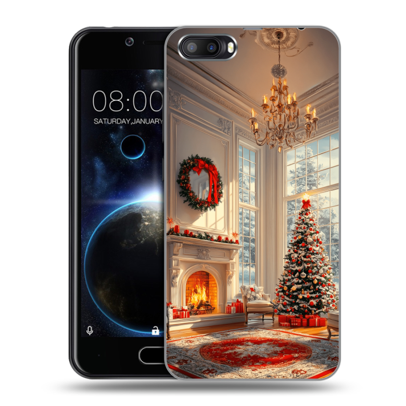 Пластиковый чехол на Doogee Shoot 2 с принтом Новый год Пластиковый чехол на Doogee Shoot 2 с принтом Новый год