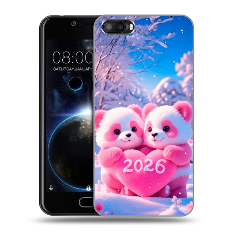 Пластиковый чехол на Doogee Shoot 2 с принтом Новый год Пластиковый чехол на Doogee Shoot 2 с принтом Новый год