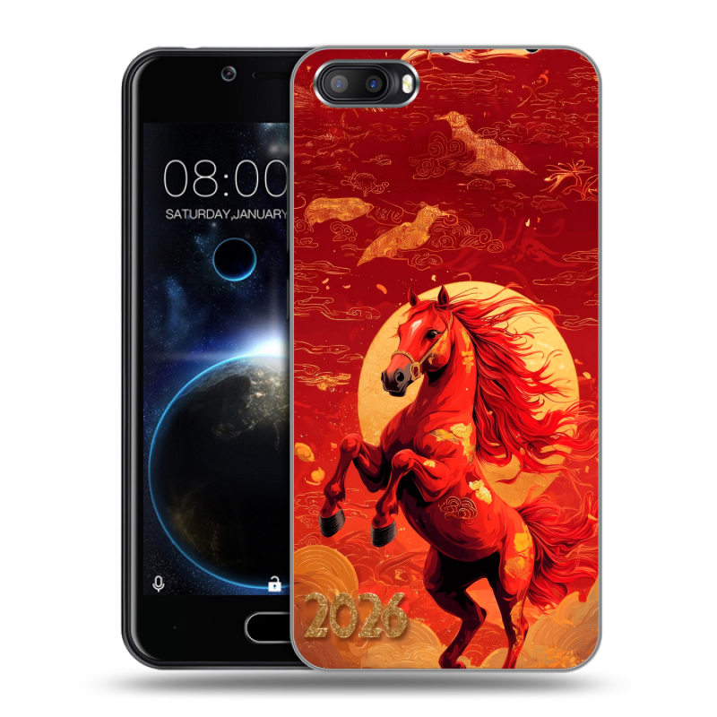 Пластиковый чехол на Doogee Shoot 2 с принтом Новый год Пластиковый чехол на Doogee Shoot 2 с принтом Новый год