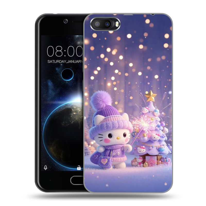 Пластиковый чехол на Doogee Shoot 2 с принтом Новый год Пластиковый чехол на Doogee Shoot 2 с принтом Новый год