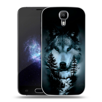 Пластиковый чехол на Doogee X9 Pro с принтом Лесной волк Пластиковый чехол на Doogee X9 Pro с принтом Лесной волк