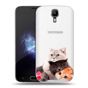 Пластиковый чехол на Doogee X9 Pro с принтом Кошки Пластиковый чехол на Doogee X9 Pro с принтом Кошки