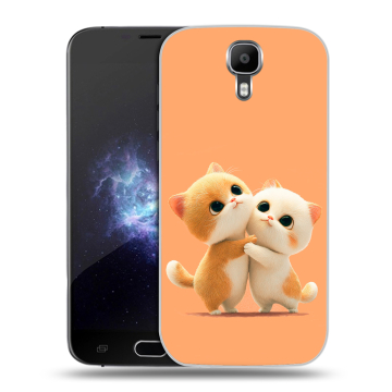 Пластиковый чехол на Doogee X9 Pro с принтом Милые котики Пластиковый чехол на Doogee X9 Pro с принтом Милые котики