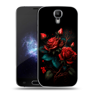 Пластиковый чехол на Doogee X9 Pro с принтом Розы красные