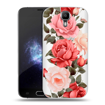 Пластиковый чехол на Doogee X9 Pro с принтом Розы