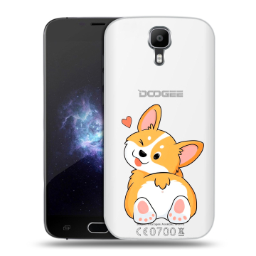 Пластиковый чехол на Doogee X9 Pro с принтом Корги Пластиковый чехол на Doogee X9 Pro с принтом Корги