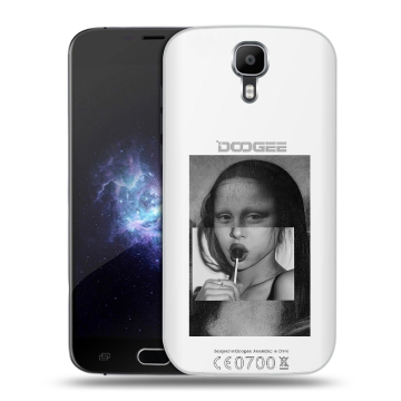 Пластиковый чехол на Doogee X9 Pro с принтом Мона Лиза Пластиковый чехол на Doogee X9 Pro с принтом Мона Лиза