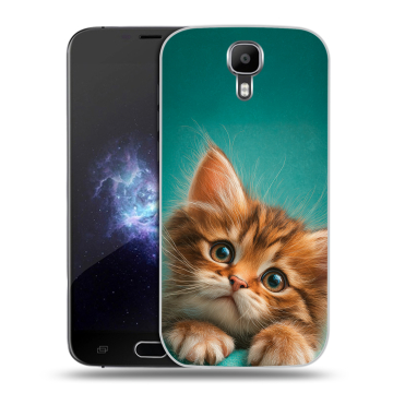 Пластиковый чехол на Doogee X9 Pro с принтом котенок Пластиковый чехол на Doogee X9 Pro с принтом котенок