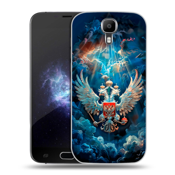 Пластиковый чехол на Doogee X9 Pro с принтом Герб флаг России Пластиковый чехол на Doogee X9 Pro с принтом Герб флаг России